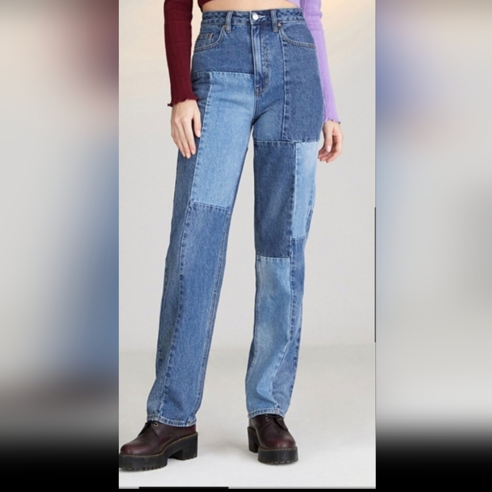 🔥🔥PacSun Eco Patchwork Boyfriend Jeans 2